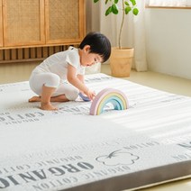 꼬메벨로 메모리폼 접이식 침대 바닥 토퍼 오가닉 매쉬 SS