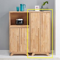 고무나무원목 1200 주방수납장 선반장 주방가구, 네츄럴