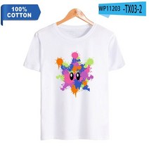 스플래툰3 아미보 2022 splatoon 3 100 면 티셔츠 남성 여름 반팔 티셔츠 캐주얼 스트리트 패션 티셔츠, 하얀, 4xl