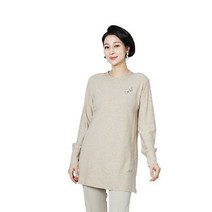 마담엘레강스 폴리아나 로고 핫픽스 니트 블라우스