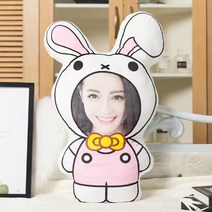 핸드팩토리 주문제작 나만의 사진 포토 쿠션 기념일 커플 친구 연예인 생일선물(쿠션솜 포함), A