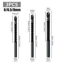 도마세트 실리콘도마 대나무도마6/3Pcs HSS 트위스트 드릴 비트 세트 3-8mm 톱니 그루브 가공 탭 나선형 목, 03 3Pcs 6 6.5 8mm