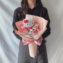 화이트데이 헬로키티 비누 장미 데이지꽃 인형꽃다발 여자친구 재롱잔치 졸업 생일 선물, 선택안함, 선택안함