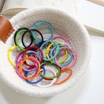 [태원패브릭] 2개)컬러메탈 오픈오링(12컬러), 블랙