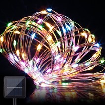 태양열 태양광 LED 와이어 정원등 10m 인테리어 조명 트리등, 컬러색