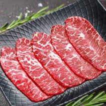 부채살 슬라이스 1kg 2kg 미국산 냉동 소고기 소포장 불고기 샤브샤브 육전 구이용 수입, (300g)