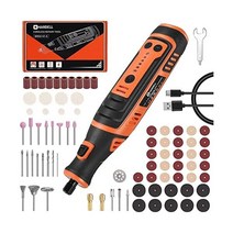 하델 코드리스 로터리 툴 7.2V 83개의 로터리 툴 액세서리가 있는 5단 로터리 툴 샌딩 드릴링 연마 판화 절단 청소 소규모 DIY 프로젝트를 위한 파워 로터리 툴 키트