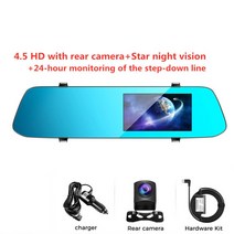 룸미러 블랙박스 4체널 파인뷰 후방카메라 car dvr 10 인치 스트림 미디어 듀얼, 4.5 HD 벅 라인, 씨엔, 16g
