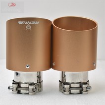 머플러팁 알루미늄 합금 매트 골드 스테인레스 스틸 배기 머플러 자동차 부품 변형 팁 테일 액세서리 e46 MK4 1 개, [01] 45MM IN- 105MM OUT, 01 45MM IN- 105MM OUT