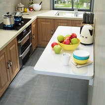 주방 접이식 보조 테이블 식탁 주방 선반 KH700, 흰색120*40CM