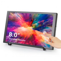 8 인치 터치 스크린 모니터 HDMI 휴대용 LCD 디스플레이 1280x800 노트북 PC 라즈베리 파이 게임 콘솔 내장