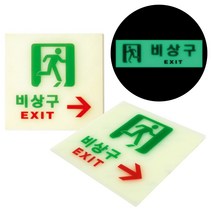 비상구 표지판 피난 피난구 유도 표지 표시 축광 야광 비상구스티커
