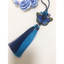 그레이스 샵 나연한복노리개 전통 양면 자수 나비 한복노리개 두색태슬