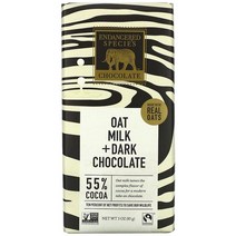인덴져드 스피시스 오트 밀크 다크 초콜릿 55퍼센트 코코아 85g Endangered Species Oat Milk Dark Chocolate
