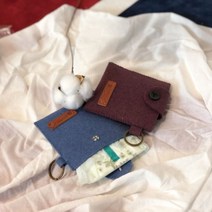 [바보사랑] 심플 생리대 파우치 만들기 키트, 색상:블루, 상세 설명 참조