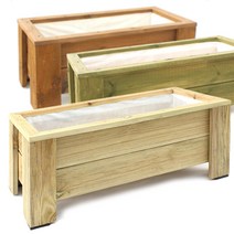 노드밴딕 텃밭 베란다 테라스 옥상 도로용 대형 화단 나무 방부목 원목 목재 플랜트 큰 화분 박스, 핫오렌지