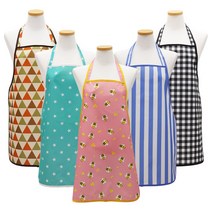 더해피 성인 손님용 벨크로 목끈형 캐릭터 앞치마 에이프런 식당 식사 턱받이 미술 가정, 01.손님용 목끈형 앞치마, 01.꿀벌(핑크)