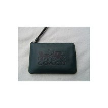 뉴 오센틱 코치 하크 엠보싱 포레스트 그린 가죽 코너 짚 손목렛 C7420 685346