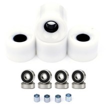 60x45mm 78A 베어링이 있는 롤러 스케이트 보드 휠 스트리트 크루징 호버 부품 액세서리 롱보드, 하얀, 02 White