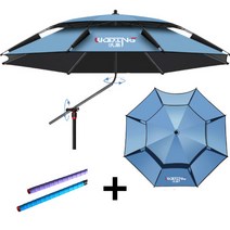 특대형 민물 360도 각도조절 휴대용 캠핑 낚시 파라솔 그늘막 2.6M 2.4M 2.2M, 스카이블루2.2M