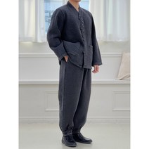 [페리스독새색시한복] 겨울 남자 개량한복 법복 저고리+바지 SET 기모 3가지색상 다동누비세트