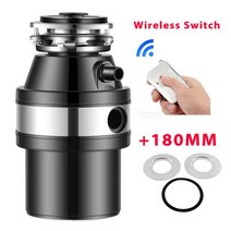분쇄기 음식물 쓰레기 처리기 싱크대 주방 처리 370W 스테인레스 스틸 재료 음식 잔류 물, Wireless Adapter+EU