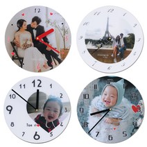나만의 사진으로 제작하는 무소음 포토벽시계 못없이도 설치가능, 원형포토형