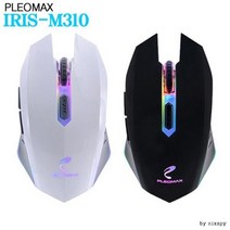 PLEOMAX 가성비 게이밍마우스 LED IRIS-M310, 블랙, 단일옵션