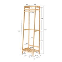 원목 옷걸이 조립식 스탠드 고정식 우드 수납 행거, 13. 우드 50cm