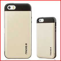 스키누 아이폰SE/5S/5 케이스 유레카 범퍼 카드 하드 거울 로즈골드 SD