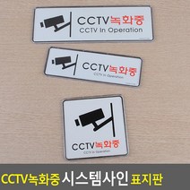 시스템사인 CCTV녹화중(195x65mm)입체사인/9207, 195x65mm