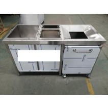 휴게소 퇴식구 잔반 처리대 학교 급식실 음식물 짬통, 160x70x80