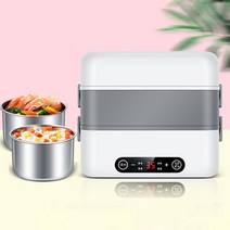 발열도시락 발열 용기 도시락 가정용 용기 혼밥 2/4 내부 냄비와 전기 도시락 24H 스마트 예약 휴대용 멀티, 02 Double layer