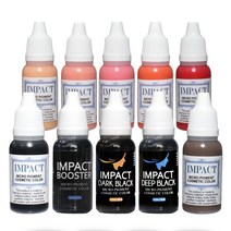 임팩트색소 반영구 색소 수지색소 반영구머신색소 아이라인 아이브로우 립 헤어라인 SMP 두피 15ml, 오렌지