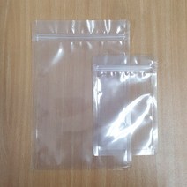 (KP) PET 지퍼 삼방 투명 봉투-100장, 약500g용-160x250mm, 100장