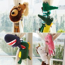 쇼핑오션동물 커튼 타이백 커텐 장식 인형 커튼소품 자녀방인테리어 커튼타이백 인형커텐타이 커튼끈+dhtustyvld, 상품택1*05_고양이(베이지)