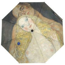 대형 파라솔 야외 테라스 비치 캠핑 구스타프 클림트 유화 우산 파라솔 비 태양 보호 여성 자동 세 접는, 01 CHINA, 17 Item 17