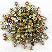 저스트씨 100 개/몫 7x4mm 6x6mm 혼합 알파벳 문자 비즈 쥬얼리 만들기위한 매력 Diy 수제 의류 액세서리, [35] 74