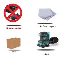 3속도 Brushless 무작위 샌더 우드 그라인더 연마 전기 타 18V 배터리에 대 한 9pcs 사포, 01 빨간