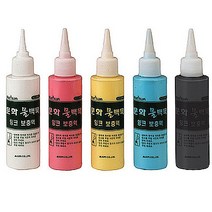 [문구조아] 문화 물백묵 잉크 보충액 더존1입 노랑, 5개