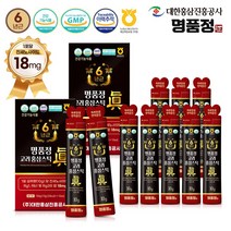 명품정 6년근 고려 홍삼스틱 진 실속형 (1포당 진세노사이드 18mg), 20개, 10g
