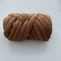 자이언트 얀 벨벳 실 1KG 1000g Super Chunky Yarn Thick Bulky Giant Threads Roving Spinning for Hand, 25 Brown 1KG