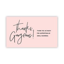 생일축하카드 팝업카드 메세지 세트100장 세트Thank You Cards 비즈니스 용품 주, 18 Q18