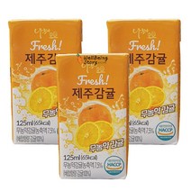나무야 제주 무농약 감귤 주스 125ml 어린이주스, 3팩
