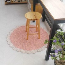 아트박스/러브컨츄리 레이스 원형 러그 만들기 DIY키트, 퍼플옐로우