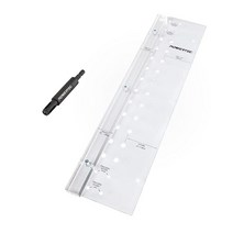 POWERTEC 71715 도웰 드릴 지그 깊이 스케일 레이저 컷 정렬 마커 코발트 M-35 드릴 비트 및 스플릿 링 스톱 칼라 0.6cm(1/4인치), 5mm Shelf Pin Drilling Jig