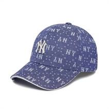 MLB 데님 다이아 모노그램 스트럭쳐 볼캡 NY D.Navy 191040