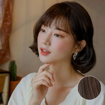 가발매니아 에어뱅 인모 앞머리가발, 모카브라운