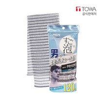 토와 남성용 포밍 샤워 타올 소프트 그레이, 단품