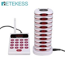 Retekess TD161 레스토랑 호출기 10 코스터 비퍼 수신기 카페 교회 클리닉 푸드 코트 페이징 시스템, 협력사